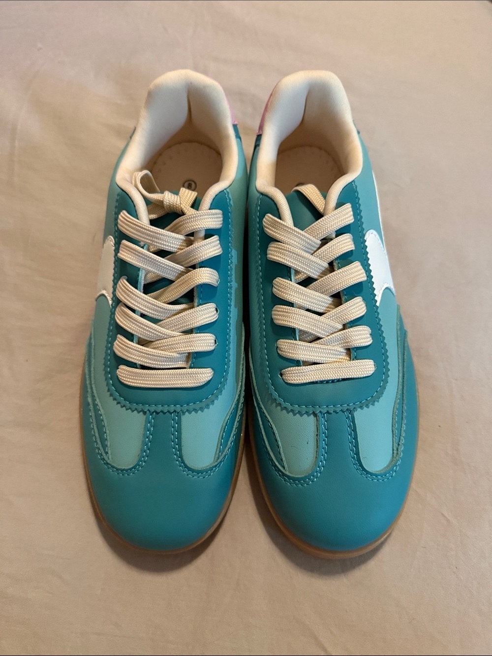 La Sheelah Women’s Teal Retro Trainer Sneakers Size 8